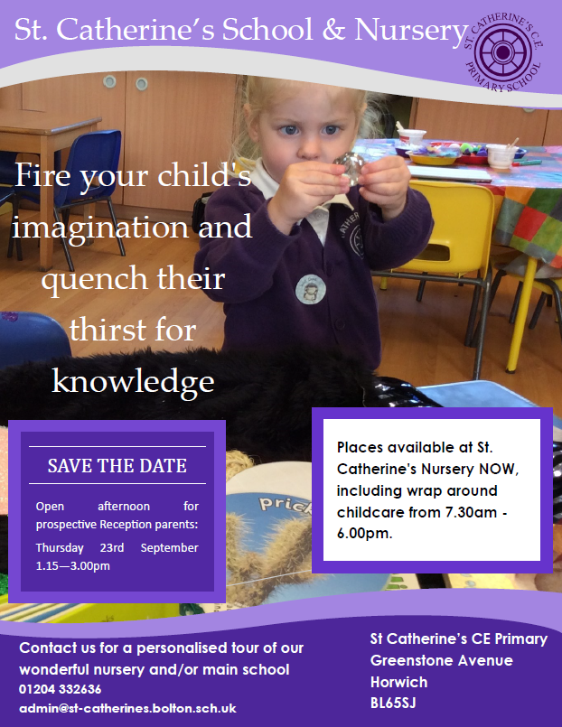 We are excited to now be able to offer personalised tours of our wonderful nursery and/or main school for prospective parents. If your child is turning 3 or is due to start school in September 2022 get in contact. We'd love to hear from you!