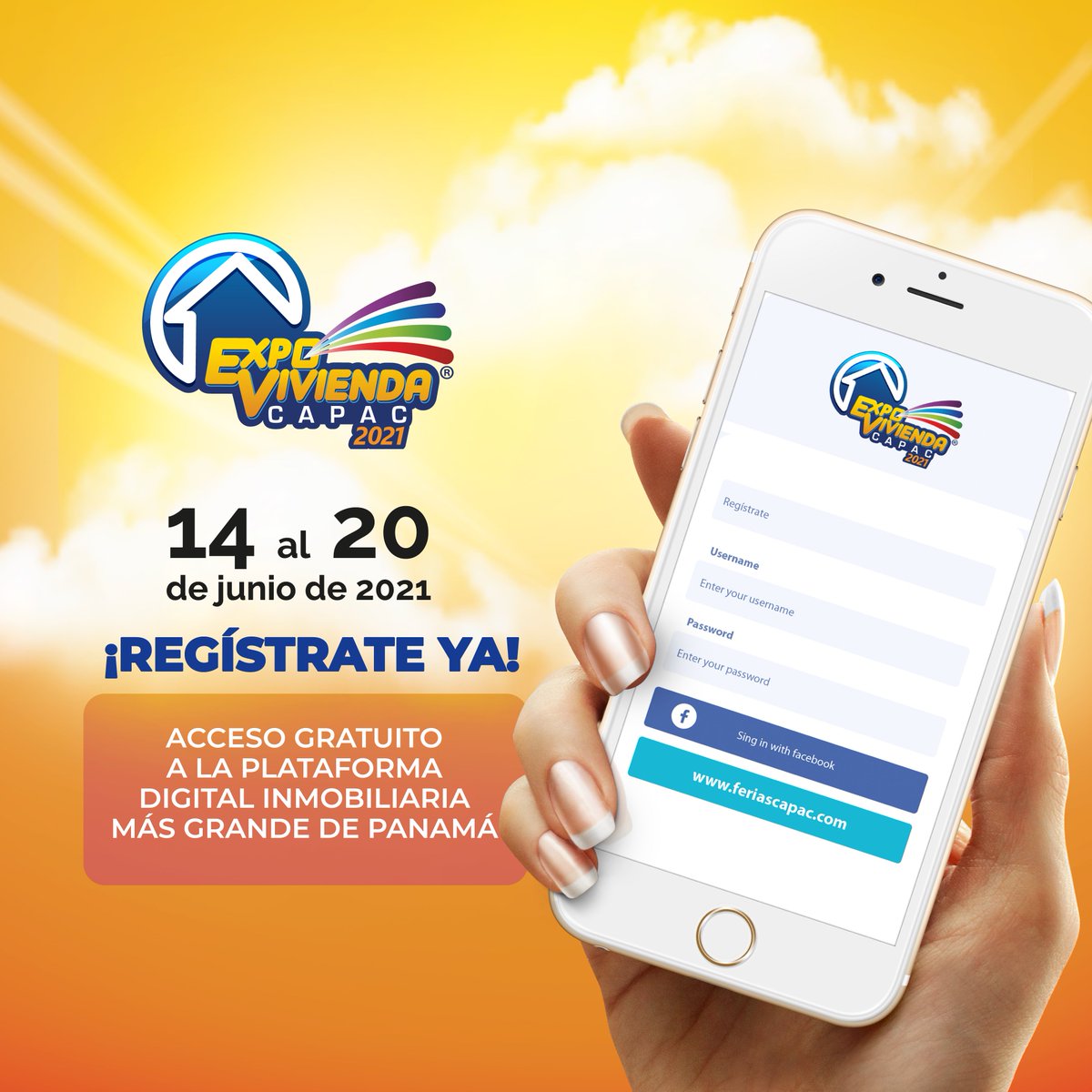 💻 Ya puede registrarse en nuestra plataforma feriascapac.com↖️⁣
⁣
Coloque sus datos: nombre completo, correo electrónico, teléfono y país. Luego le llegará un correo electrónico con la información para que durante la feria puedas ingresar. ↖️⁣

⁣