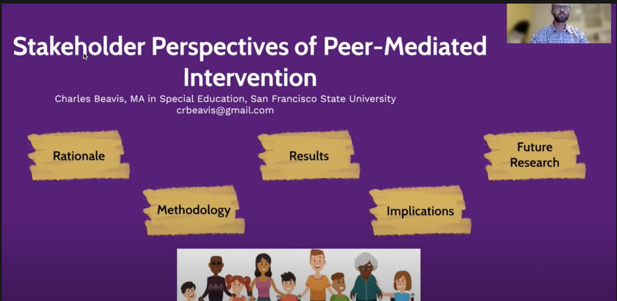 Proud of our student, Charles, Beavis, who got second place at the CSU research competition with his thesis study on Peer-Mediated Interventions for students with extensive support needs. <a href="/GCOESFSU/">Graduate College of Education at SF State</a> #sfsu #inclusionmatters