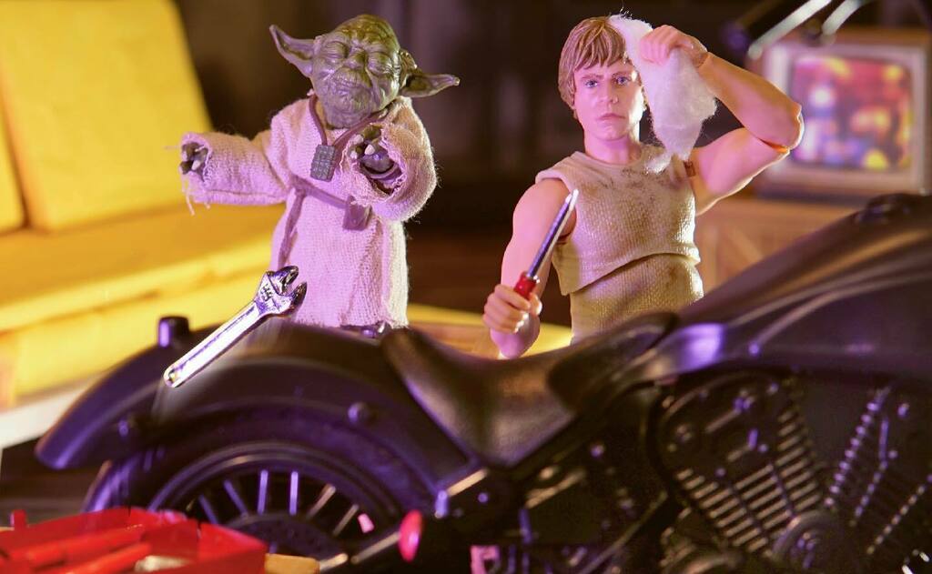 May the 4th be wit y’all
#yoda
#motorcycle 
#harley
#lukeskywalker 
#motorcyclerepair 
#diorama
#theforce instagr.am/p/COdIPXWBaZM/