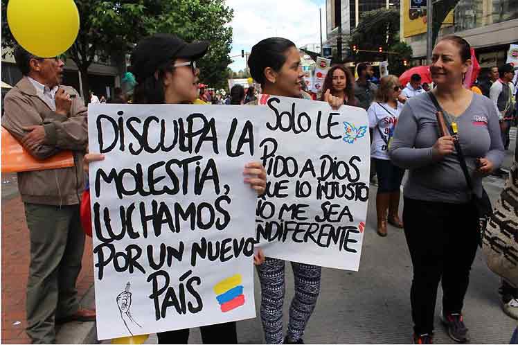 Protesta en Colombia