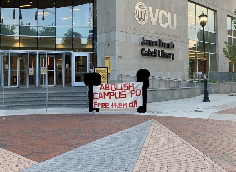 UVA Beyond Policing stands with @studentpowervcu in solidarity with the national Cops Off Campus Coalition @copsoffearth! #AbolitionMay is a nationwide month of actions demanding an end to policing on all campuses. 

#copsoffcampus
#DefundThePolice #AbolishThePolice #VA