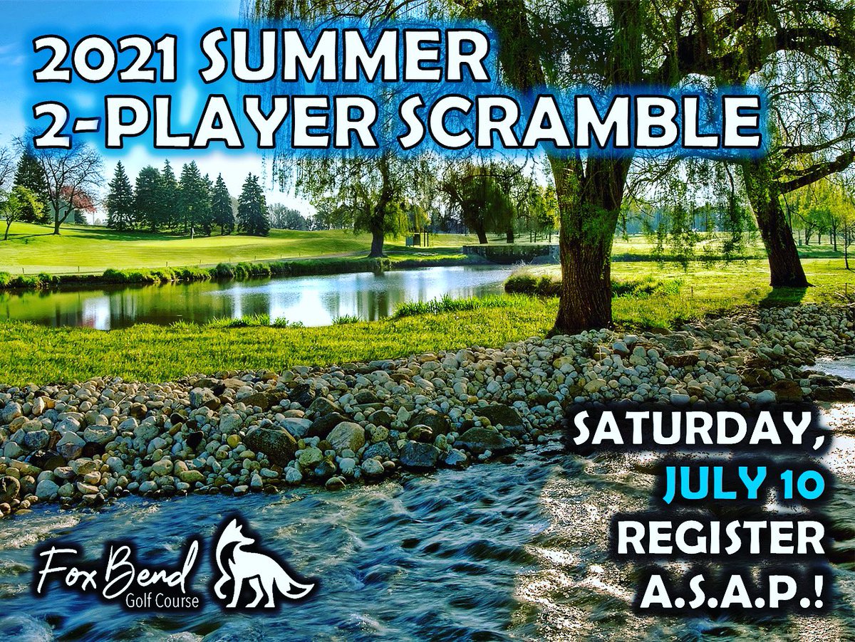 🍳 #scrambles &amp; #shambles ⛳️ ... who's your favorite golf partner?! 🤠 Call us at 630-554-3939 or return your completed registration form to the Golf Shop: foxbendgolfcourse.com/wp-content/upl…