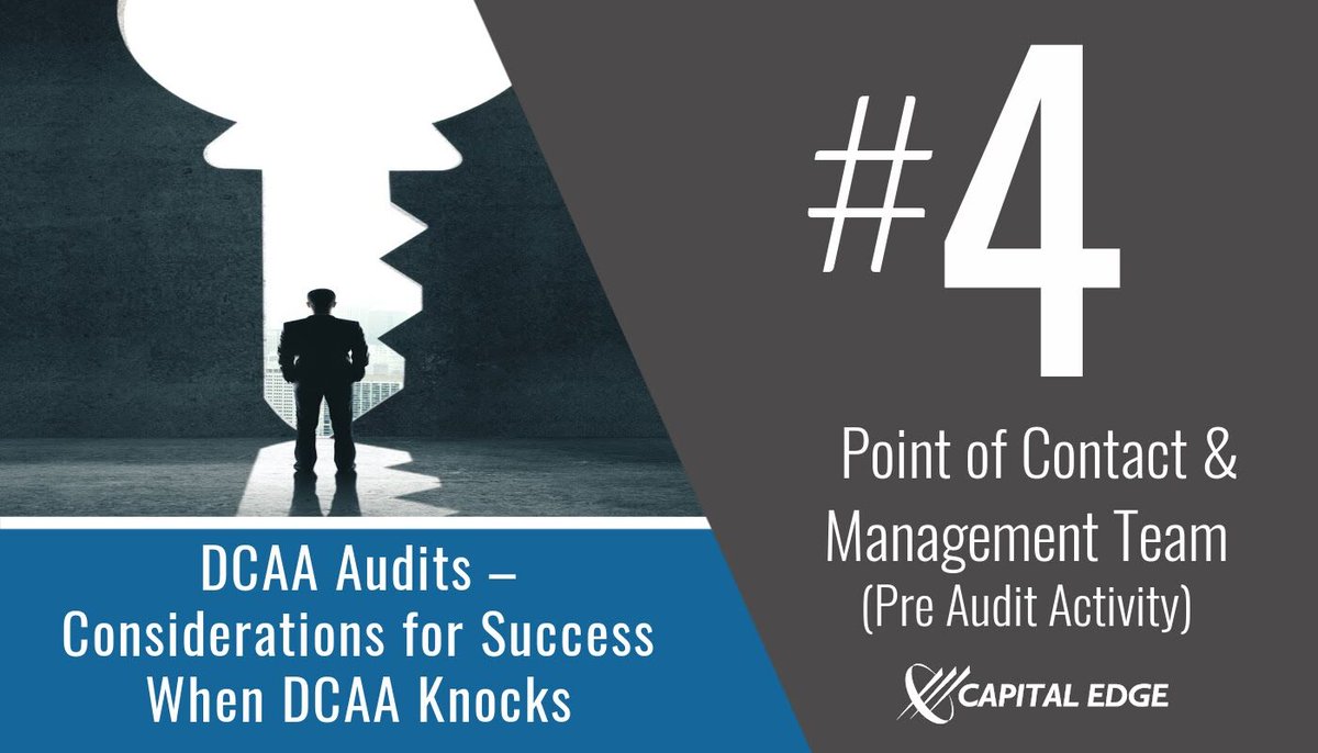 #4 Point of Contact and Management Team.
▶️(Pre Audit Activity) – In support of maintaining effective #communicationprotocols and to efficiently support the #auditprocess, it is critical to engage the appropriate contractor personnel early.
▶️ bit.ly/39TyEFG?utm_ca…
 #dcaa