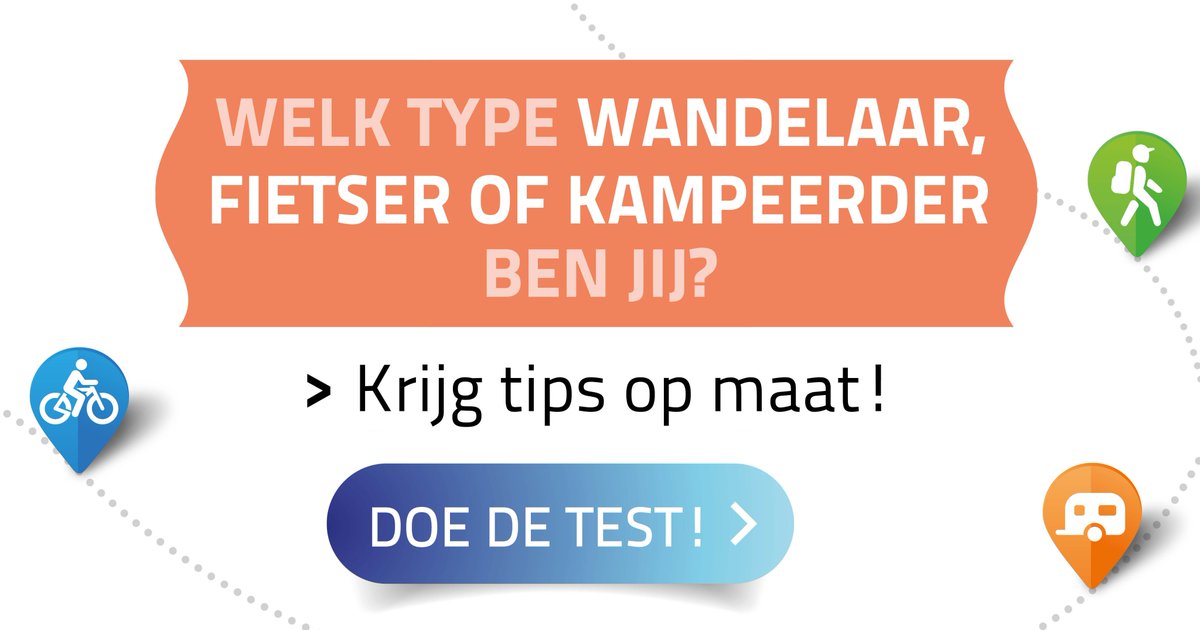 Welk type wandelaar, fietser of kampeerder ben jij? Doe de test! pakjetijd.be/weekvandevrije…
