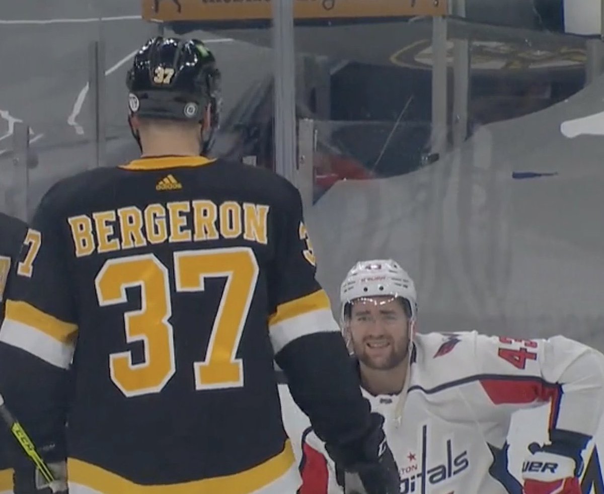 RT @babybergy37_: Remember when Patrice Bergeron had a talk with Tom Wilson https://t.co/3YwtjQ7uUb