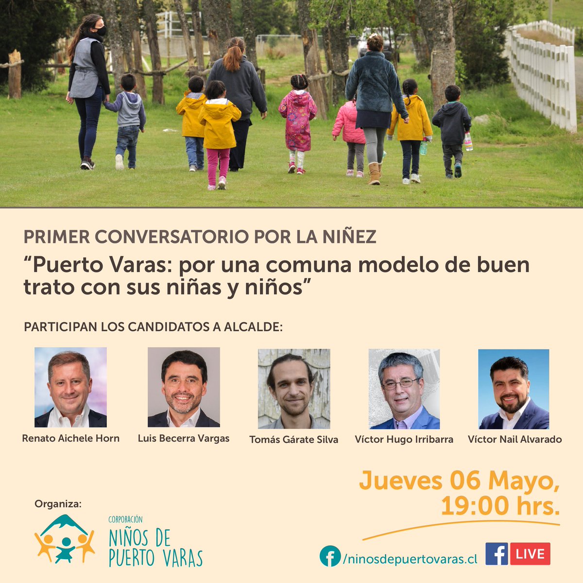 💁‍♀️ Primer Conversatorio por la niñez 🙌 Corporación Niños de #puertovaras Todos invitados a participar <a href="/becerra_vargas/">Luis Becerra Vargas</a> <a href="/TomasGarate/">Tomás Gárate Silva</a> <a href="/raicheleh/">Renato Aichele</a>  <a href="/victornail10/">Victor Nail Alvarado</a> revistayapuertovaras.cl/la-corporacion…