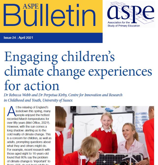 Our latest article for primary teachers on wellbeing & educational importance of supporting pupils to make sense of their experiences of #climatechange, in all its uncertainties. aspe-uk.eu/wp-content/upl… @BHeetweets @SussexUniESW @Sussex_ITE @AlisonMPeacock @SSRP_UoS @IanScoones