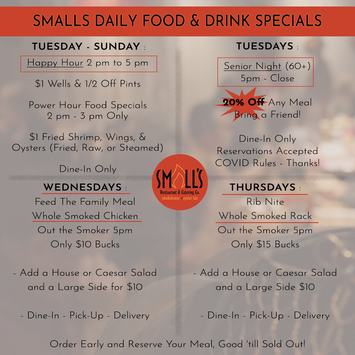 smallssmokehous's tweet photo. Can't Stop 🙌 Won't Stop 💪
.
Online Ordering ➡ https://t.co/NGblsyYa1Q
.
Call in ➡ 757-626-3440
.
#SmallsODU #ODU #757 #757Eats #757BBQ #Catering #Barbecue #HiddenGem #VA #HamptonRoads #VAEats #Smokehouse #Wings #BBQ #BudLight https://t.co/fp0EHkgN93
