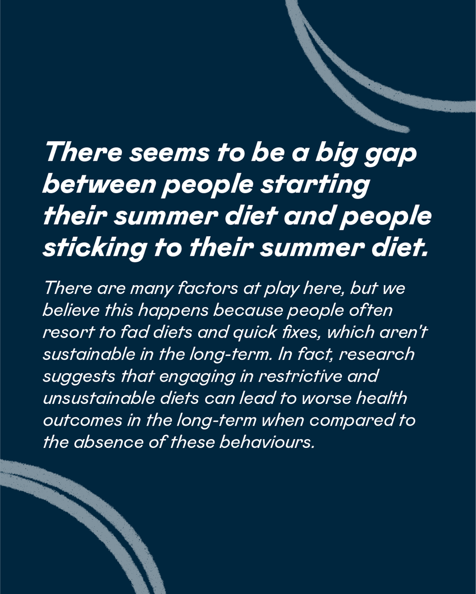 snhealth_uk's tweet photo. 70% of people want to lose some weight before the 21st of June, but only 5% of people report being able to stick to a summer diet! Don't resort to fad diets and quick fixes, which aren't sustainable in the long term 🙌  #ABodysNotJustForSummer #stopfaddiets https://t.co/PCZChYvON9