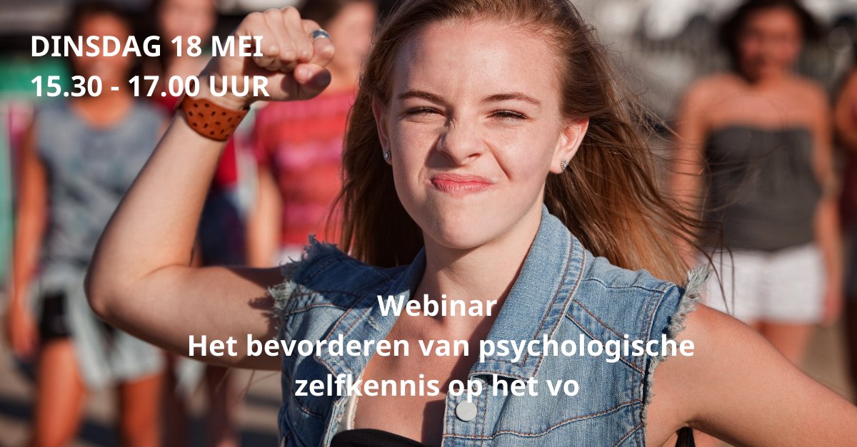 Op 18 mei van 15.30 - 17.00 uur laten Jakop Rigter, René Diekstra en Dominique Warmerdam tijdens een live webinar zien hoe je inzichten uit de psychologie kunt inzetten in de klas. Inschrijven kan gratis via deze link: ow.ly/h9Ix50EEAD0
