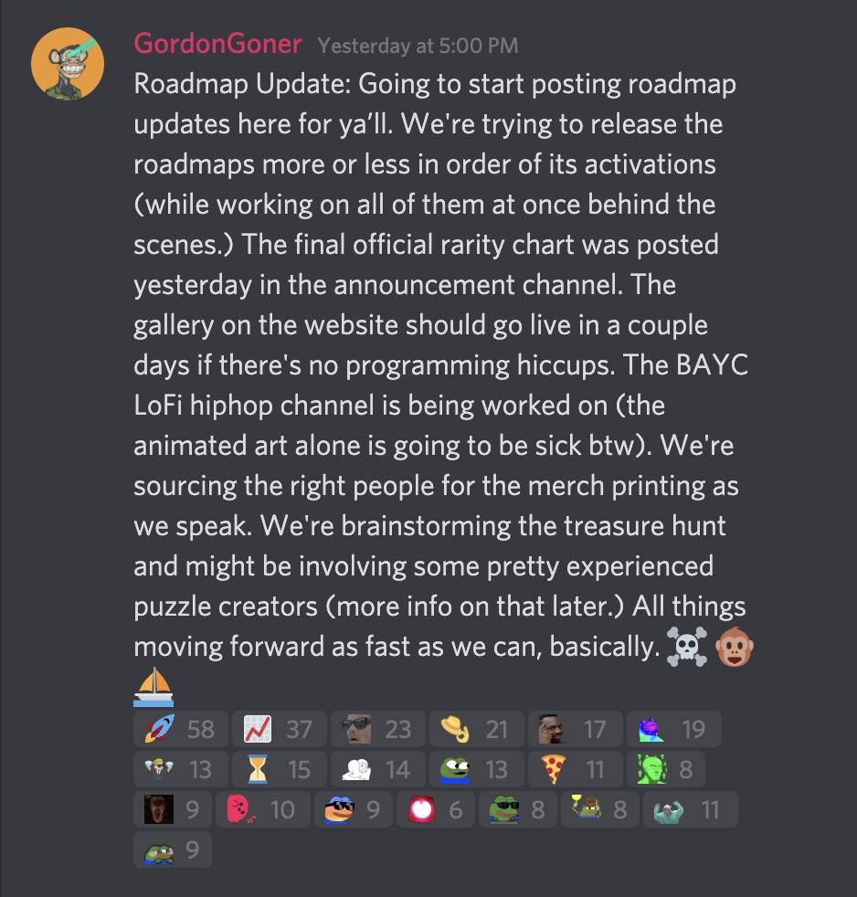 Bored Ape Yacht Club sur X : Roadmap Update #1 from the BAYC
