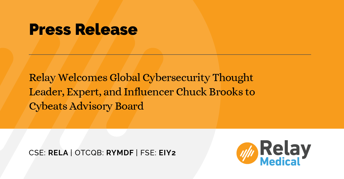 PRESS RELEASE: We are pleased to welcome award-winning cybersecurity expert &amp; Forbes-featured thought leader, <a href="/ChuckDBrooks/">Chuck Brooks</a>, to the Advisory Board.

Chuck will play an integral role in governing the development &amp; deployment of Cybeats.

Details: bit.ly/3b1sCUK

$RELA