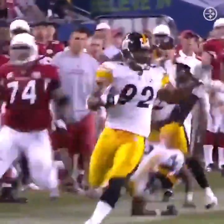 Happy birthday, James Harrison! 

Where does this play rank among best plays in a Super Bowl? 