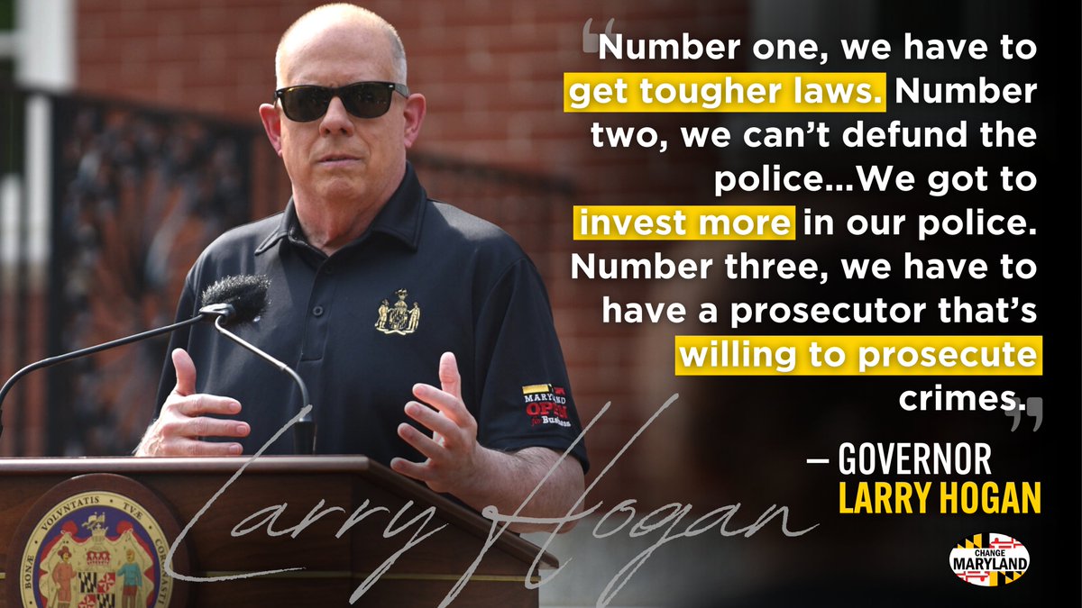 Rather than relying solely on status quo "solutions" and #MAGA talking points, how about actually meeting with me to discuss violent crime, gun trafficking, or restarting the Criminal Justice Coordinating Council — as I've asked before?
@GovLarryHogan, I'm ready when you are. https://t.co/yArXJgC76C
