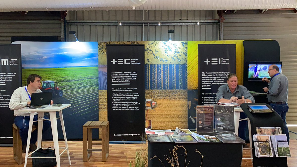 Day 3 <a href="/BeefAustralia/">Beef Australia</a> come visit <a href="/EldersLimited/">Elders</a> pavilion to talk all thinks #agtech <a href="/DCATSolutions/">D-CAT</a> <a href="/GoannaAg/">Goanna Ag</a> <a href="/AgriWebb/">AgriWebb</a> <a href="/farmbot_tech/">Farmbot Monitoring Solutions</a> <a href="/MyriotaGlobal/">Myriota</a> <a href="/TEC_Aus/">Thomas Elder Consulting</a> <a href="/MichaelWilkes88/">Michael Wilkes</a> <a href="/HoughtonPip/">Pip Houghton</a> <a href="/BruceCreek/">Bruce Creek</a>
