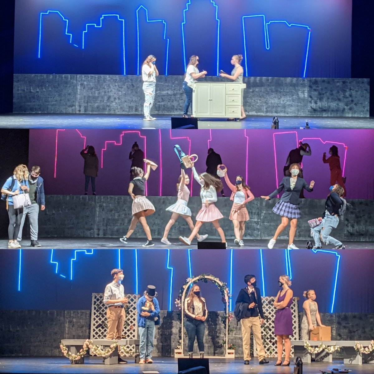 MCHS_Theatre's tweet image. The city scape in action! This show is fun - y'all don't want to miss out! Streaming passes on sale May 14th! 
@MCHSChoirs @mchsmustangs