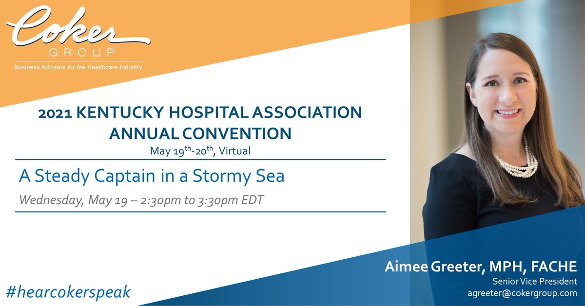 Coker (@cokergroup) on Twitter photo May Speaking Announcement No. 3 📣 <a href="/AimeeGreeter_CG/">Aimee Greeter</a> is speaking at the <a href="/KYHospitals/">KY Hospital Assoc</a> Annual Convention!
We also have a virtual booth. Visit our sponsor page to access our free resources for the event!
Reply if you have any questions for Aimee.
#HearCokerSpeak May Speaking Announcement No. 3 📣 <a href="/AimeeGreeter_CG/">Aimee Greeter</a> is speaking at the <a href="/KYHospitals/">KY Hospital Assoc</a> Annual Convention!
We also have a virtual booth. Visit our sponsor page to access our free resources for the event!
Reply if you have any questions for Aimee.
#HearCokerSpeak