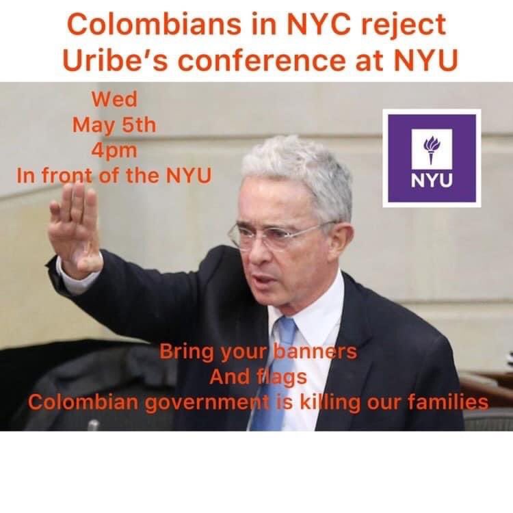 Manifestaciones en NYC #SOSColombiaNosEstanMatando #SOSColombiaDDHH #SOSColombiaEnDictadura #notatnyu #ParoNacional28A
