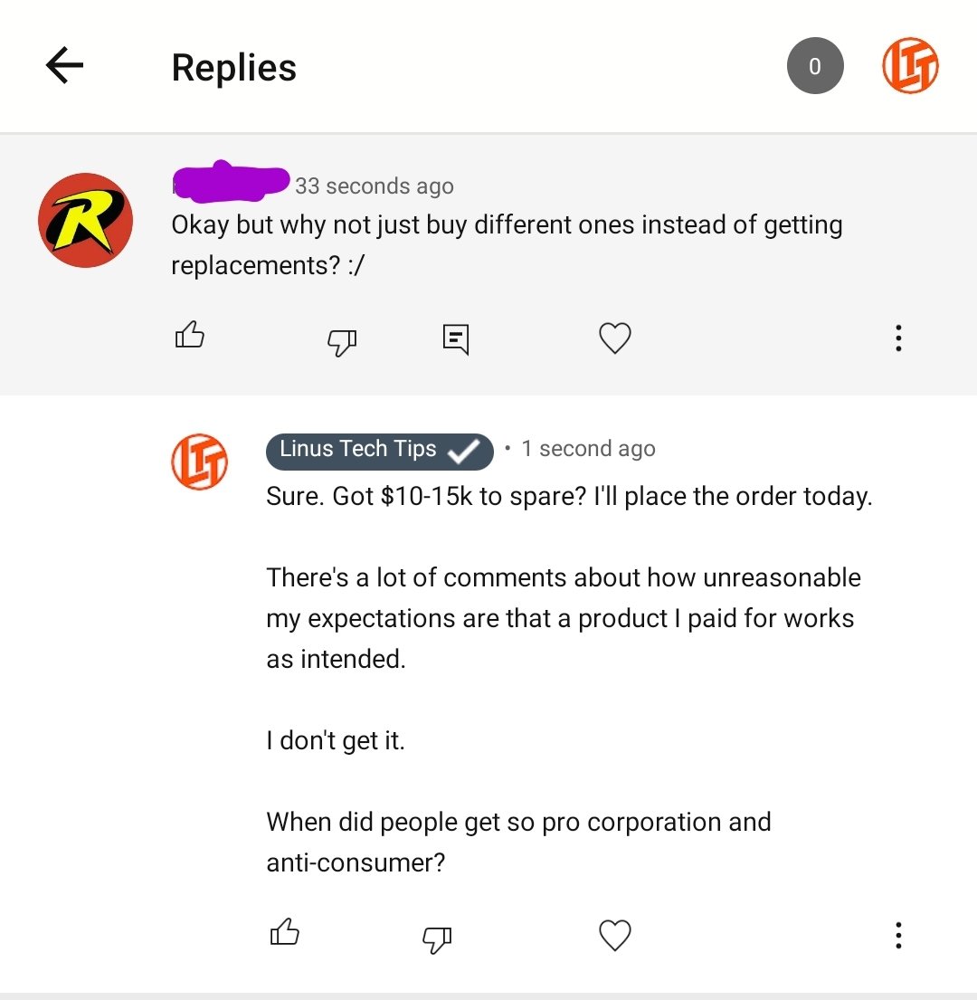 Linus Linusmediagroup Every Once In A While We Make A Video A Little More Complicated And Nuanced Than Gaming Pc Go Brrrr And Reading The Comments Almost Always Gives Me