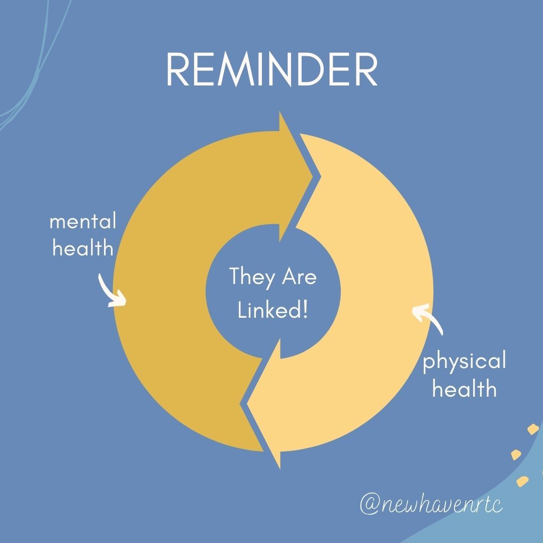 NewHavenRTC's tweet photo. It's Mental Health Awareness Month! Your mental health is just as important as your physical health! Make taking care of your mental health and supporting others in their mental health a priority this month!! #mentalhealthawareness #mentalhealthmatters #empower #healing https://t.co/aJzGMZhcrU