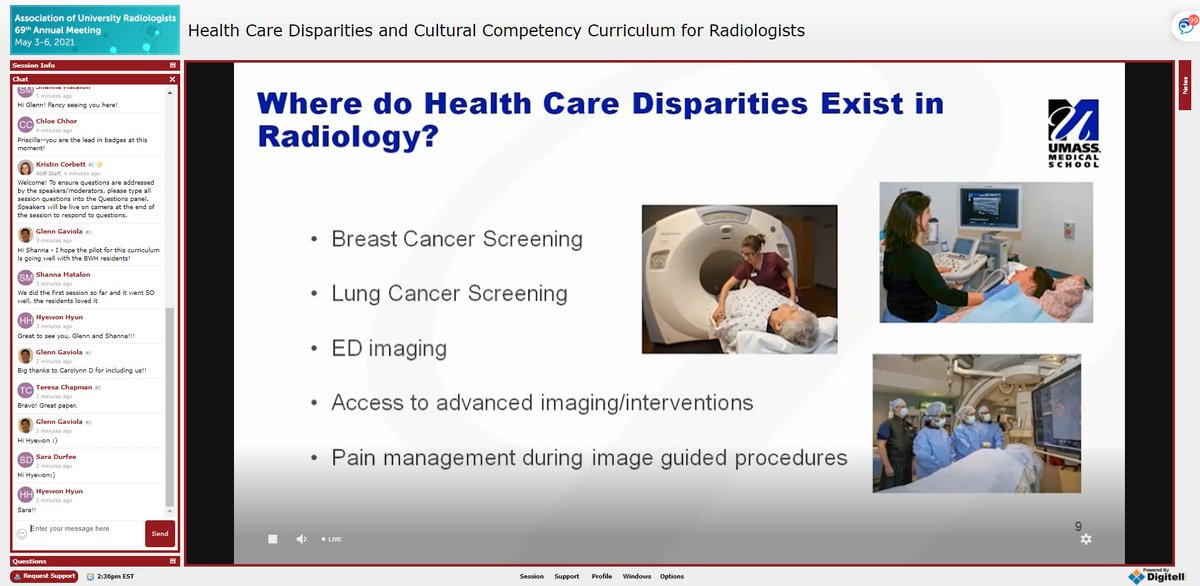 Great discussion of #HealthcareDisparities in radiology and examples of how we can incorporate into #RadRes curriculum. 🙏 @c_debenedectiMD

#AUR21