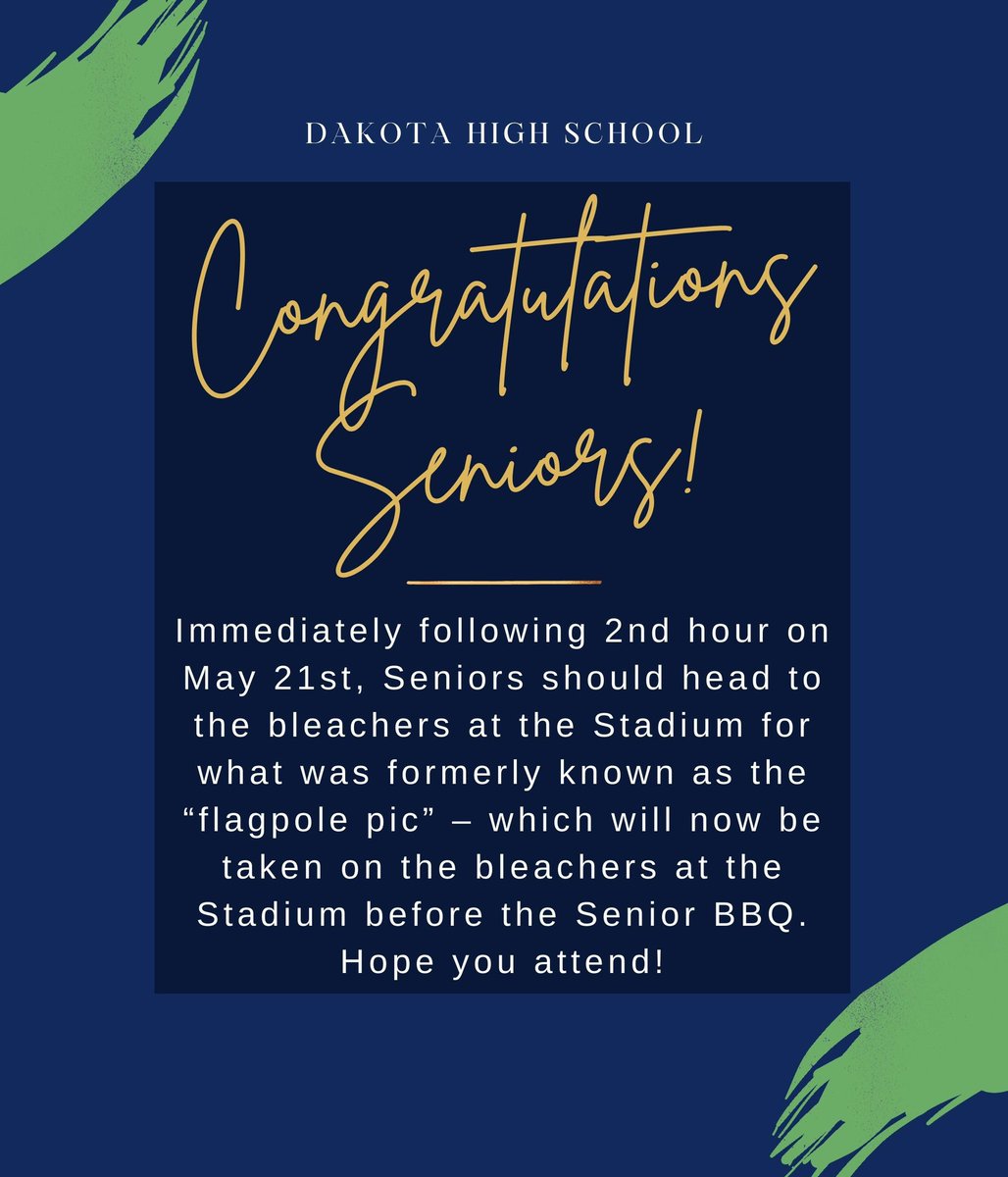 DakotaLegend's tweet image. Attention Seniors: