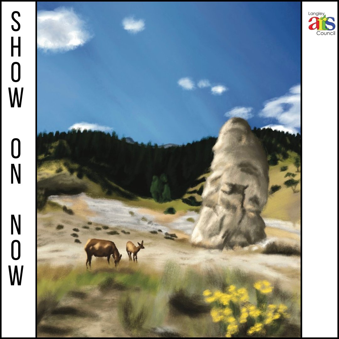 A dreamy landscape by artist Preeta Rajamani.
View the entire exhibition at langleyarts.ca/aifs-online-ga…