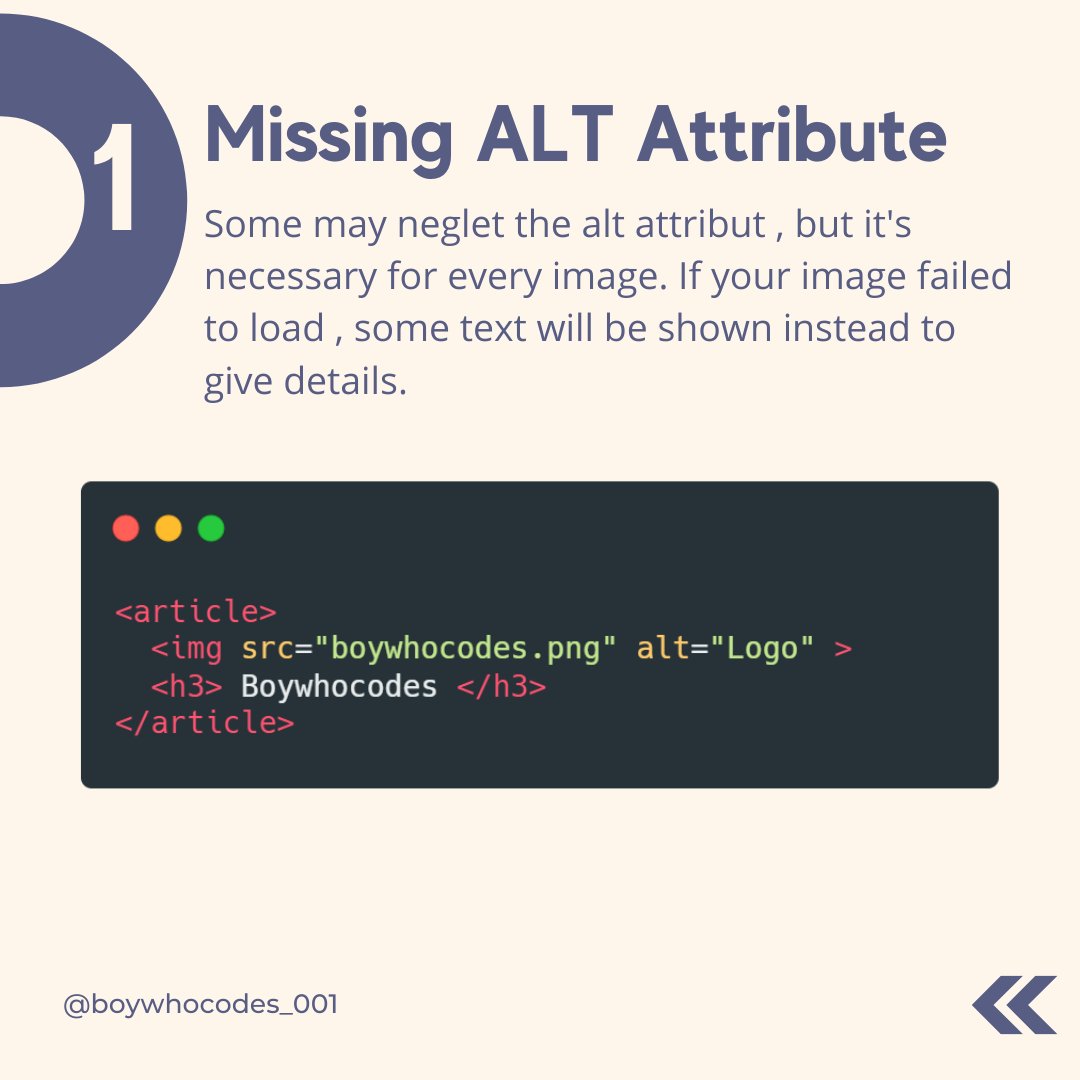 0xmaggi_sol's tweet image. 🚨 7 HTML Mistakes To Avoid For Beginners
.
.
.
#html #html_css #htmlcssjs #programming #developer #100daysofcode #css #html #html5 #htmlcoding #htmlcss #css3
