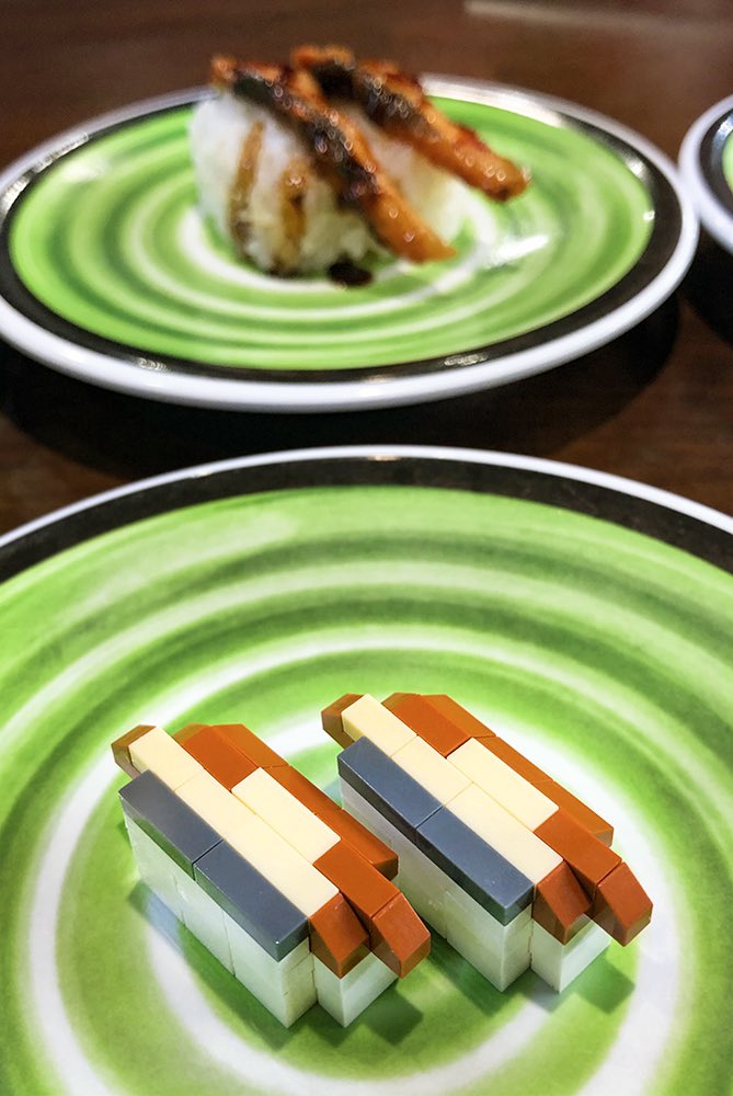 NEW Kura Revolving Sushi Bar Mini Sushi Block Bikkura Pon Spanish Mackerel 