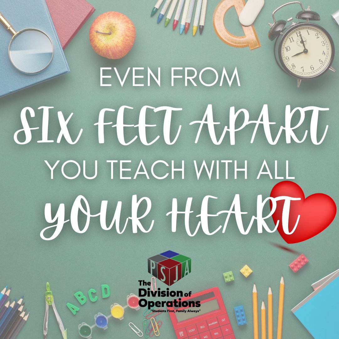 Happy Teacher Appreciation Day! Thank you to our teachers who continue to educate our children through new and innovative ways during the COVID-19 pandemic.@PSJAISD @PSJAOperations #ThankATeacher #WeLoveOurPSJATeachers