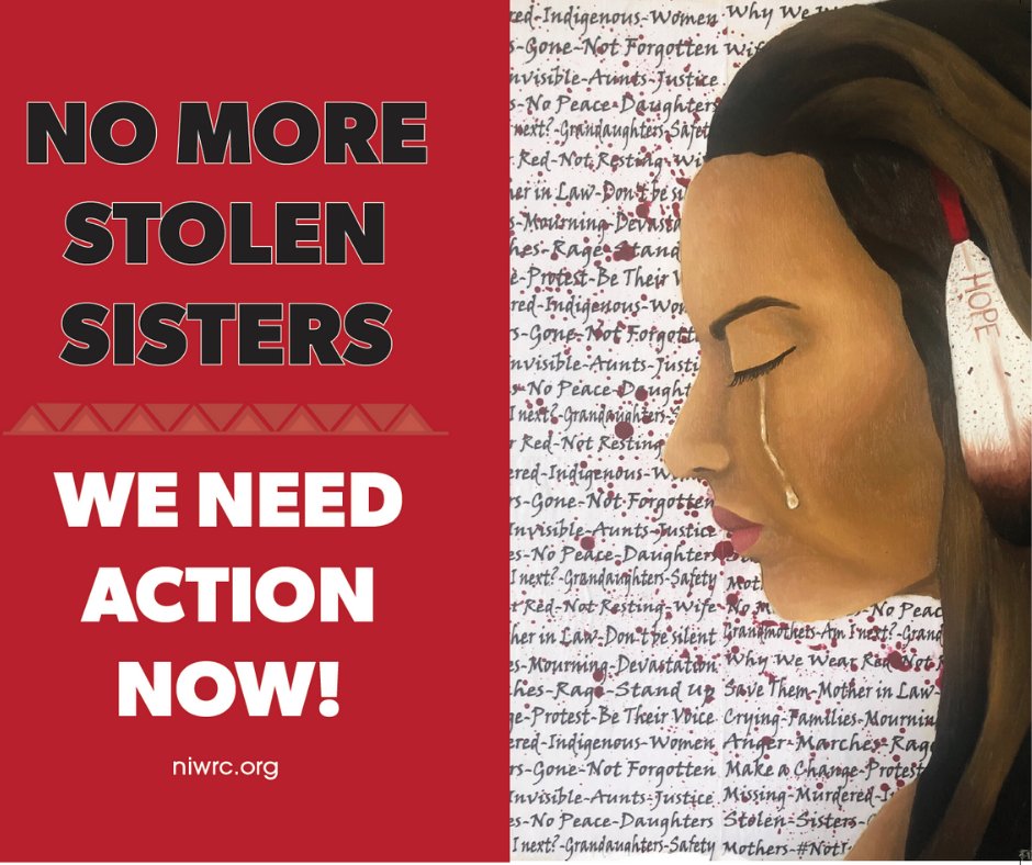 Repost from <a href="/niwrc/">National Indigenous Women's Resource Center</a>: 
-
WEAR RED ON MAY 5th! In honor of missing &amp; murdered Indigenous women and girls, wear red &amp; share a photo on social media holding the 'No More Stolen Sisters' poster using #MMIWGActionNow. #nomorestolensisters