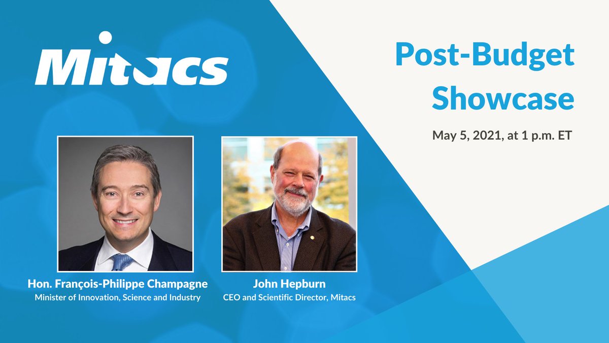 Mitacs (@mitacscanada) on Twitter photo Join us tomorrow on Facebook Live for a post-budget showcase with Mitacs interns, industry partners, and federal minister <a href="/FP_Champagne/">François-Philippe Champagne (FPC) 🇨🇦</a>!
👉 ow.ly/498S50EEI3a
#innovation #CdnInnovation Join us tomorrow on Facebook Live for a post-budget showcase with Mitacs interns, industry partners, and federal minister <a href="/FP_Champagne/">François-Philippe Champagne (FPC) 🇨🇦</a>!
👉 ow.ly/498S50EEI3a
#innovation #CdnInnovation