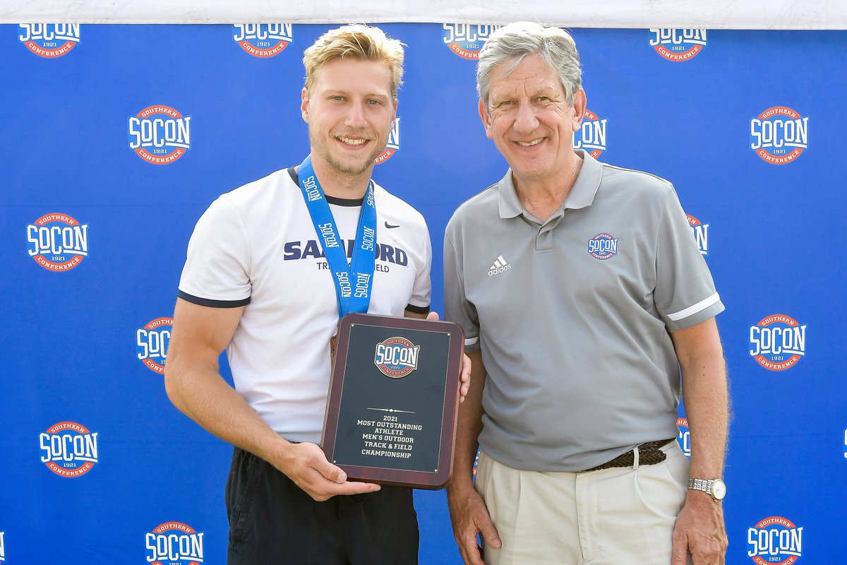 SamfordXC_TF's tweet photo. ‼️ Most Outstanding Athlete ‼️ 

@mcahoon32 was on 🔥 this weekend!
➡️ 32 pts. at the SoCon Championships
➡️ Program Record in the Javelin Throw
➡️ 🥇🥇🥉

#AllForSAMford https://t.co/Qe1Rhfnb2r