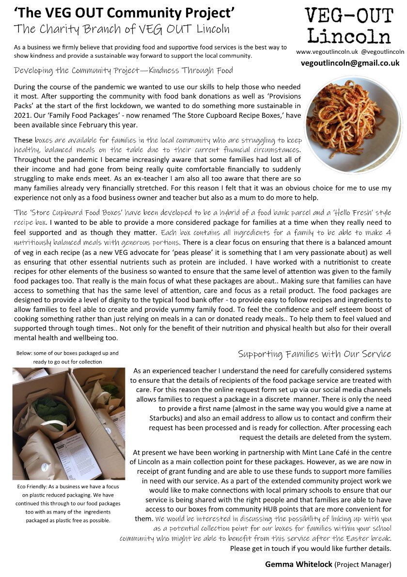 eatmoregoodstuf's tweet image. We are lucky enough to have the funding now to be able to help more families with our Recipe Boxes.. We are now in need of linking up with local primary schools to help us to be able to distribute them to those who really need them. PLS RT 🌱 info below 👇🏻👇🏻#lincsconnect #FSM