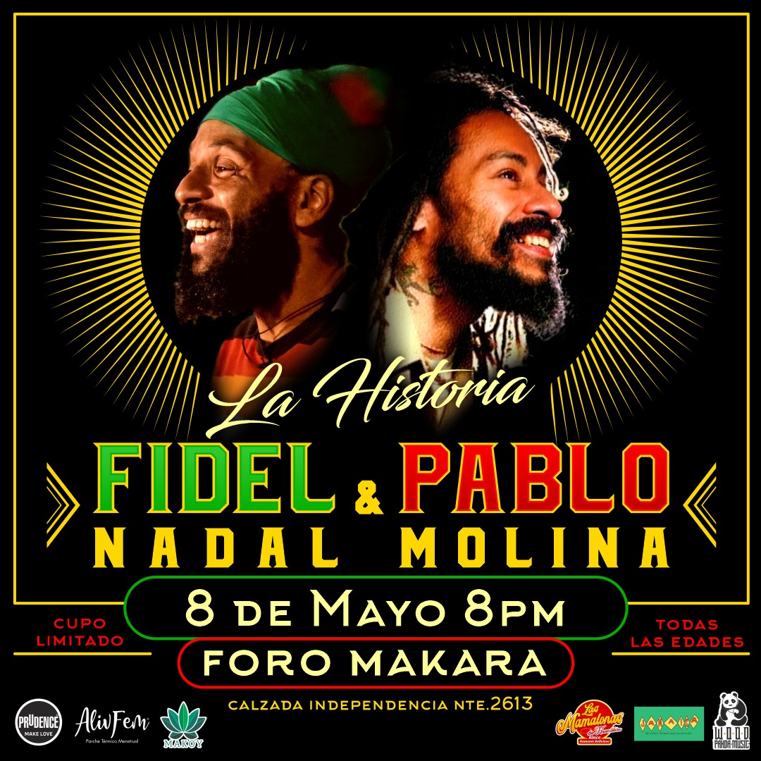#Concierto <a href="/fidelnadalshows/">Fidel Nadal</a> y Pablo Molina llegan este 8 de mayo al Foro Makara, para ofrecer una inolvidable noche, dando un repaso por los éxitos de Todos tus Muertos, Lumunba y sus carreras como solista.

Preventa 
General $250 / Especial $380

Presentado por <a href="/woodpandamusic/">Wood Panda Music 🐼</a>