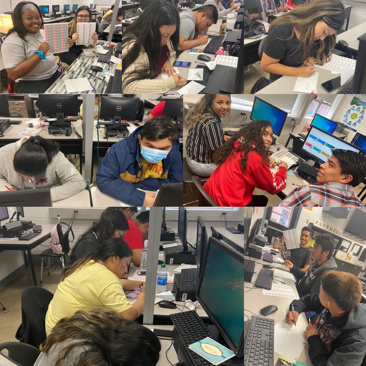 We made graduation invitation labels and practiced writing thank you notes today in business class! #backtobasics #CTE #etiquette