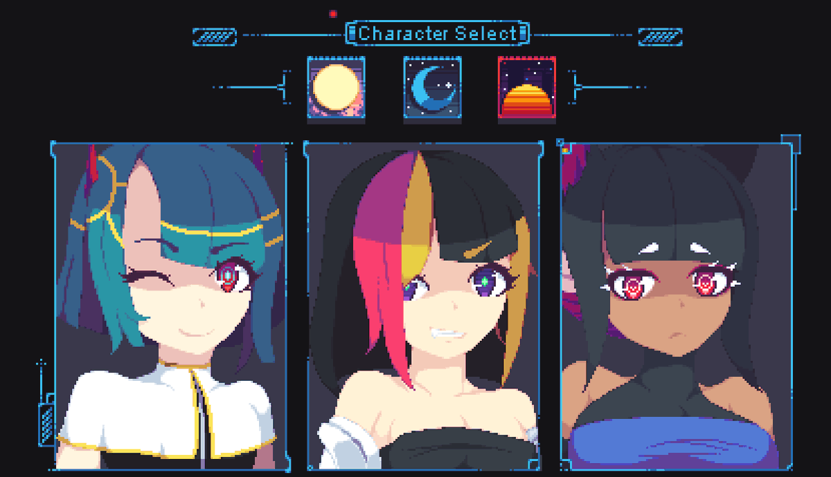 TheYawningFox's tweet photo. Sometimes, I become a bit of a perfectionist. But this is definitely the last time I edited this. Besides, got the third character finally drawn out. #pixelart #indiegame #CyberSheep https://t.co/6e3CCB9GUZ