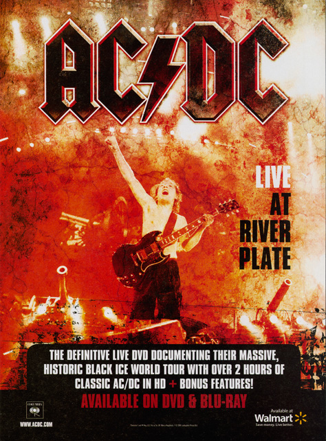 AC/DC on Twitter: "OTD 2011 - “Live At River Plate” is issued on Bluray and DVD in the US. Filmed at 3 concerts at River Plate Stadium in Buenos Aires, in