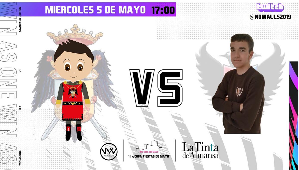NowallsAct's tweet photo. 🎮 | ¡¡¡y PARTIDAZOS también serán los que veamos en la tarde del día 5 de mayo!!!

A través de nuestro canal de twitch #nowalls2019 podrás seguir tanto los partidos como el anuncio de los/las ganadores/as de los sorteos https://t.co/azOrQsEfrt