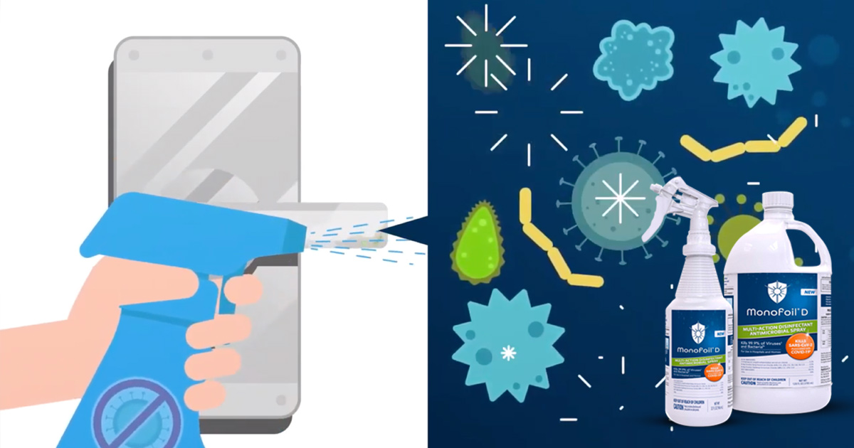 HurleySupply's tweet image. RT WAXIEbuzz &quot;Pretty cool new #cleaningtechnology. Monofoil-D—the only dual-action #disinfectant &amp;amp; antimicrobial product that is @EPA approved to kill SARS-CoV-2 in 3 minutes while continuing to work even after it dries! Safe for all surfaces and aro… https://t.co/UK6kpq1VEQ&quot;