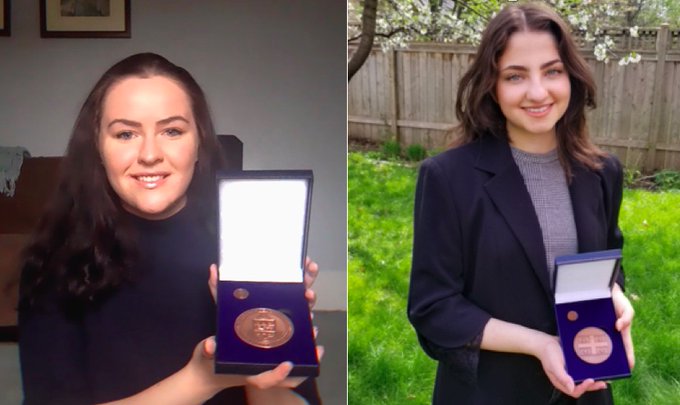 Congrats #Marianopolis graduating students Katalina Toth (Liberal Arts, <a href="/TheSHSM/">The Sacred Heart School of Montreal</a> alumna) and Ella Waxman (Honours Global Studies and International Affairs, @weareLCC alumna) on being recognized with Quebec Lieutenant Governor's Youth Medals for their community involvement.
