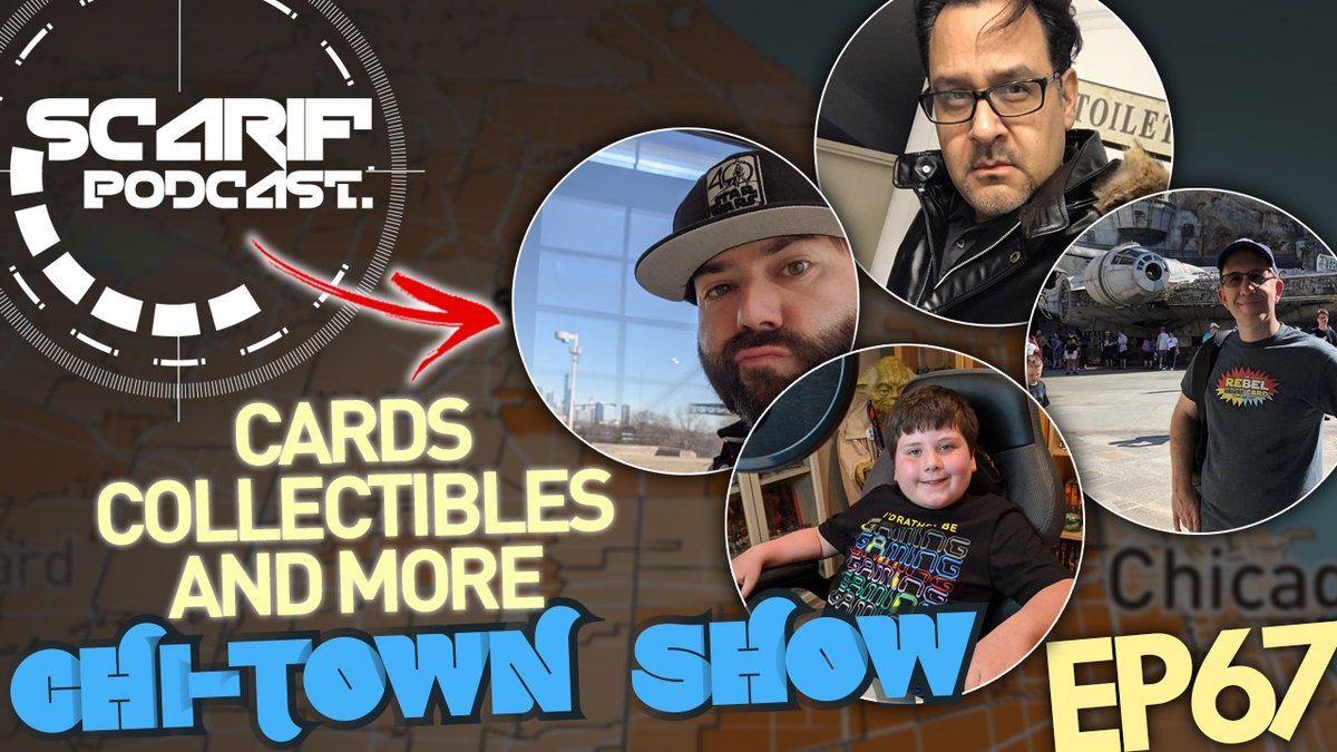 ScarifPodcast's tweet photo. Got another show dropping Thursday! A great casual discussion with @rebelbasecard @tizzzzod @BLiltpodcast talking about cards and other #StarWars collectibles! Plus we answer some questions submitted!
#ChicagoRepresent, plus a reminder about #ScarifCon2021, don't miss it! https://t.co/LvVn5eARAx