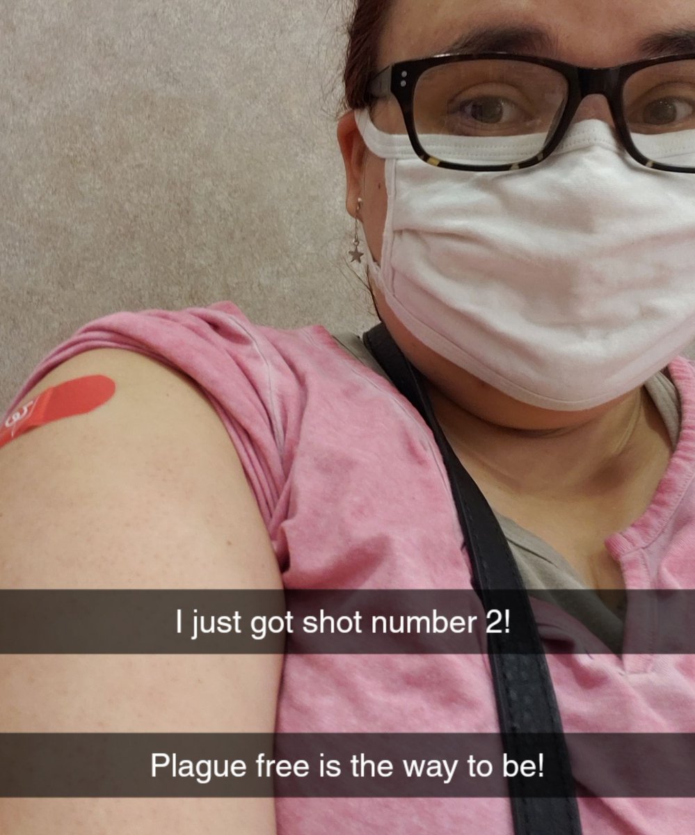 WandaRises's tweet photo. I got shot, but I'm happy about it! #pfizervacine #TeamPfizer #Dose2 #WandaRises https://t.co/ZPnYKKVqjQ