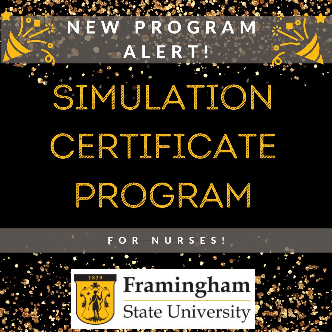 nursingfsu's tweet image. NEW PROGRAM ALERT! Looking to improve your teaching skills in the simulation lab? This is for you! The Simulation Certification Program is now at Framingham State University! This program is designed for BSN-prepared registered nurses (no master's degree required!). ✨