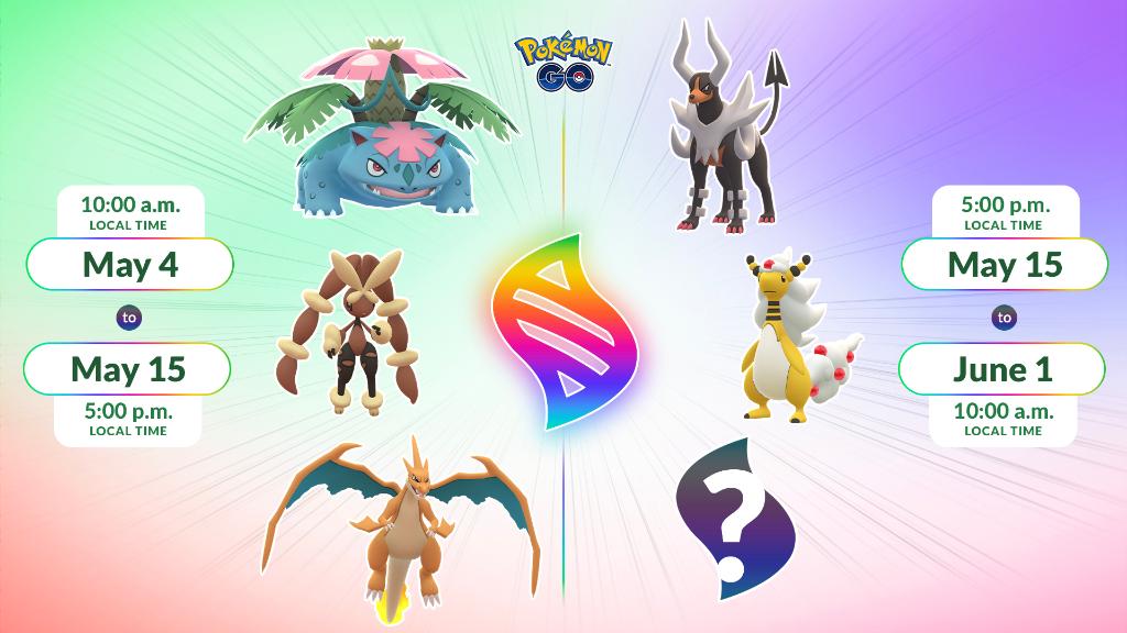 Pokémon GO on X: Remember, Trainers! These Mega-Evolved Pokémon will be  appearing in Mega Raids during May!  / X