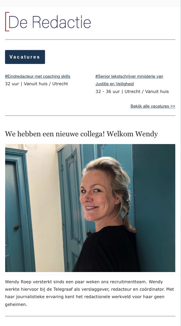 💁🏼‍♀️ tada! Ik sta in een nieuwsbrief én heb een nieuwe baan 😎 
@DeRedactieMdam