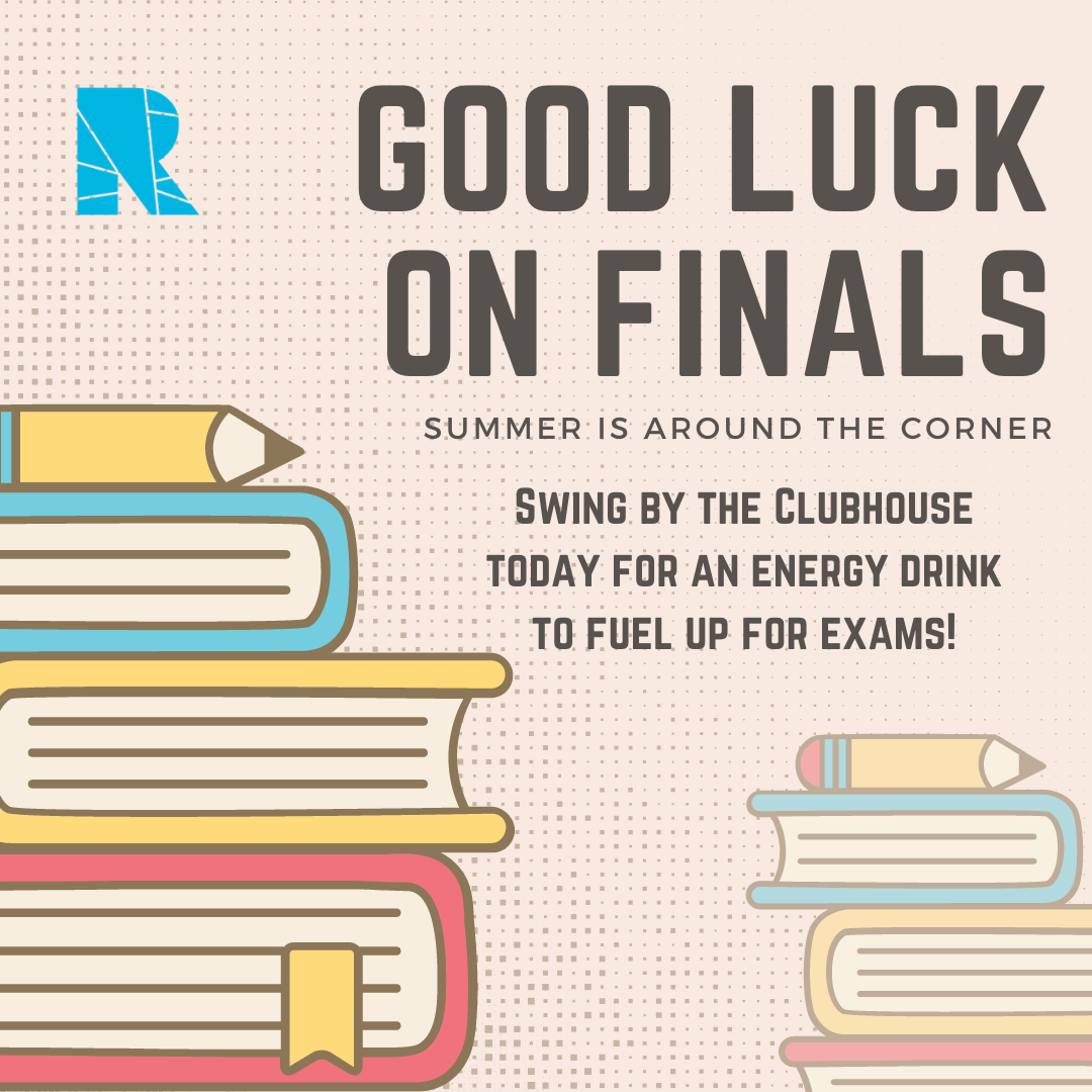 ReserveLiving's tweet photo. We hope everyone's exams are going well so far! Stop by the clubhouse anytime today and grab an energy drink to keep you fueled up for the rest of your exams!!! Good luck this week and finish STRONG!! 💪 https://t.co/DjJJBBW5Og