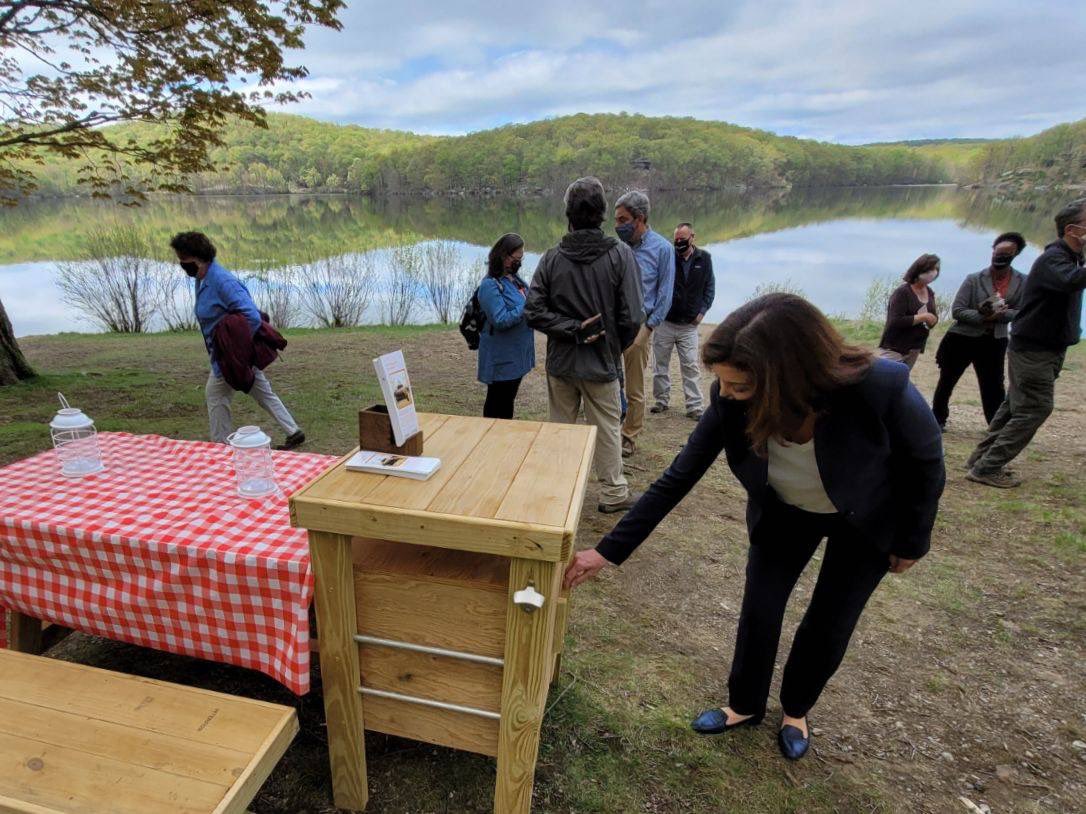 Governor Kathy Hochul (@govkathyhochul) on Twitter photo Launched official summer camping season with <a href="/NYstateparks/">NY State Parks</a> Commissioner <a href="/ErikKulleseid/">Erik Kulleseid</a> at #HarrimanStatePark.
And even better - new, COMFORTABLE tent ⛺ camping from partnership with <a href="/tentrr/">Tentrr</a>.
As a lifelong camper, a real bed sounds dreamy 😴 Launched official summer camping season with <a href="/NYstateparks/">NY State Parks</a> Commissioner <a href="/ErikKulleseid/">Erik Kulleseid</a> at #HarrimanStatePark.
And even better - new, COMFORTABLE tent ⛺ camping from partnership with <a href="/tentrr/">Tentrr</a>.
As a lifelong camper, a real bed sounds dreamy 😴