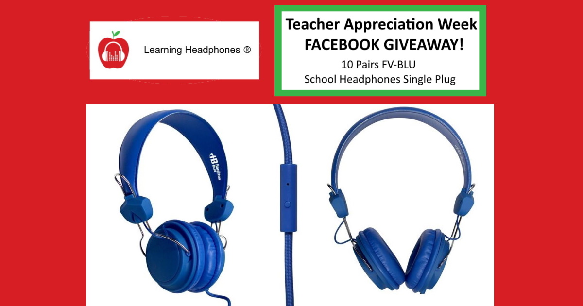 learnheadphones's tweet image. In honor of #TeacherAppreciationWeek - We are giving away 10 Pairs of School Headphones. Simply share a quick story of how a teacher inspired you on our FB page. facebook.com/learningheadph… #ThankYouTeachers #Giveway #LearningHeadphones
